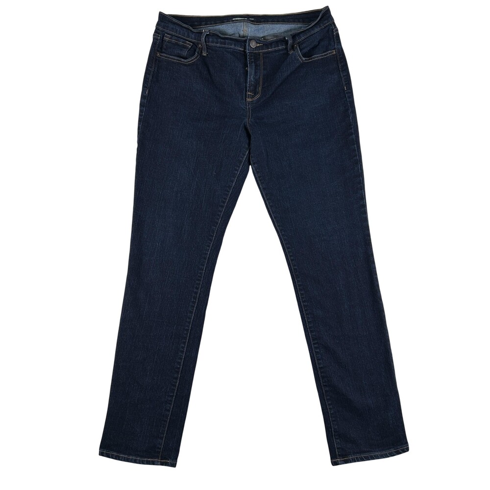 Old Navy Jeans Womens Size 10 Blue Curvy Straight Mid Rise Rinse Stretch Denim